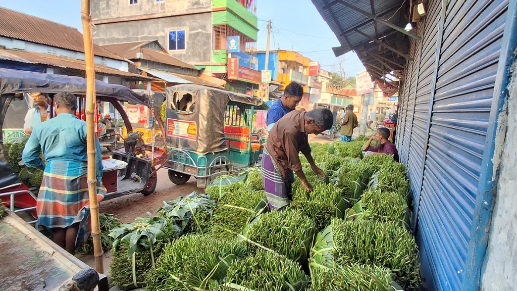 পাকুন্দিয়ার পানের হাটে দুই ঘণ্টায় ৭০ লাখ টাকার বেচাকেনা