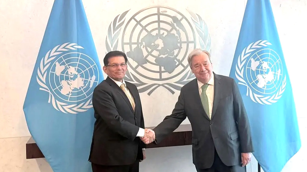 জাতিসংঘ মহাসচিব বাংলাদেশের প্রতি অবিচল সমর্থন পুনর্ব্যক্ত করেছেন
