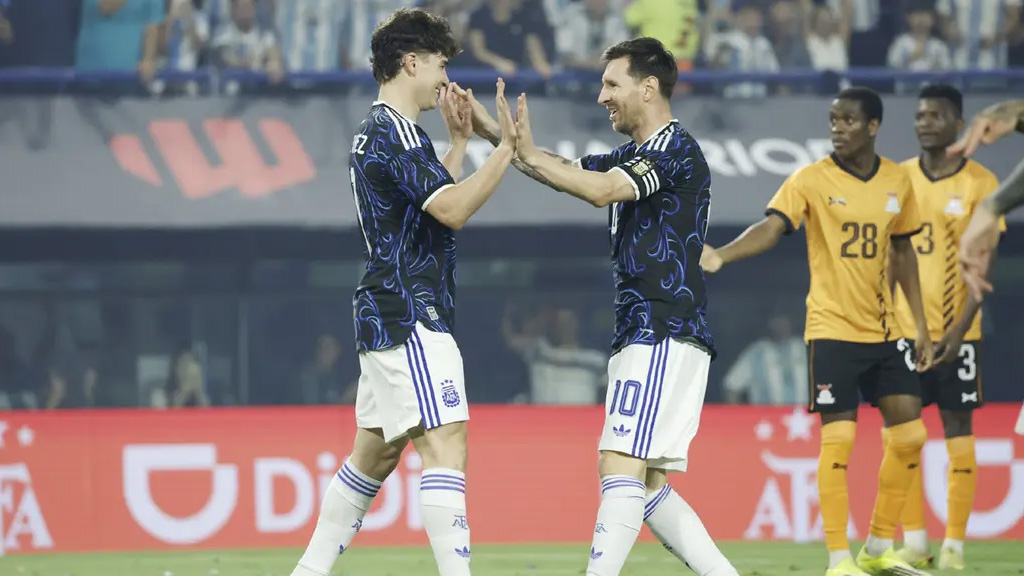 মেসি-আলভারেজদের দাপুটে নৈপুণ্যে উড়ে গেল জাম্বিয়া