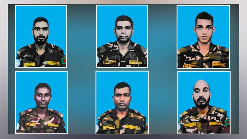 দক্ষিণ সুদানে শহীদ ৬ বাংলাদেশি শান্তিরক্ষীর মরদেহ ঢাকায় পৌঁছেছে