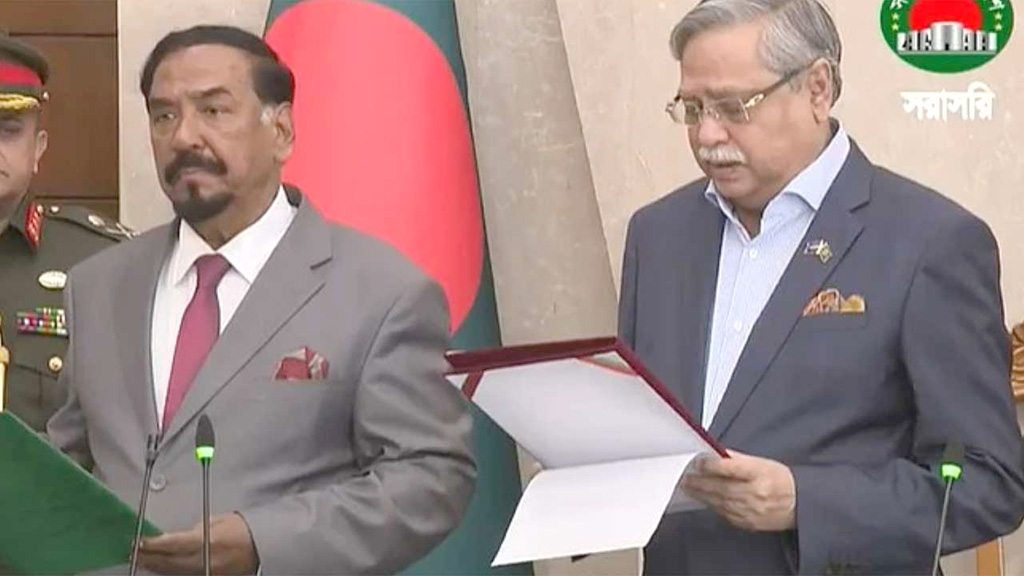 স্পিকার ও ডেপুটি স্পিকারকে শপথ পড়ালেন রাষ্ট্রপতি