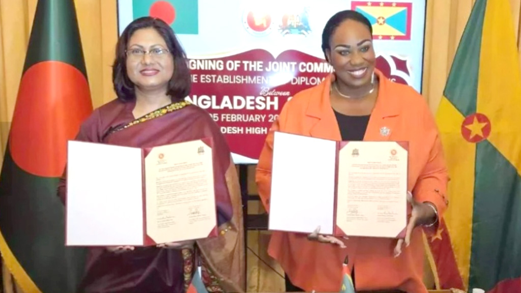 গ্রেনাডার সঙ্গে বাংলাদেশের কূটনৈতিক সম্পর্কের যাত্রা শুরু