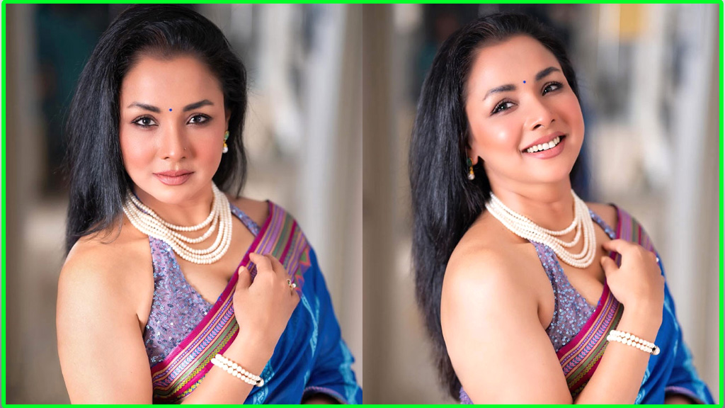 শাড়িতে অনন্যা রুনা খান